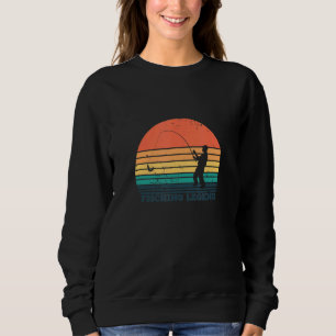 Sweatshirt Hobby De Pêche Fischer Avec Soleil Vintage À L'Arr