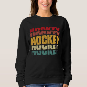 Sweatshirt Hockey Drôle Hockey Amateur de Frisbee Rétro Vinta