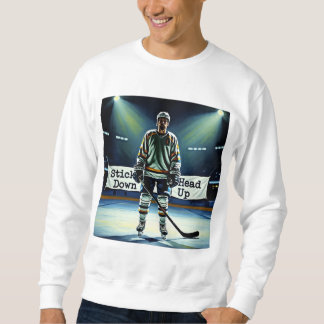 Sweatshirt Hockey Manche Longue Tête Haute Bâton Bas