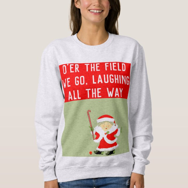 Sweatshirt Hockey sur gazon de Noël (Devant)