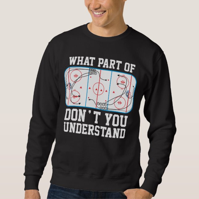 Sweatshirt Hockey sur glace de quelle partie vous ne (Devant)