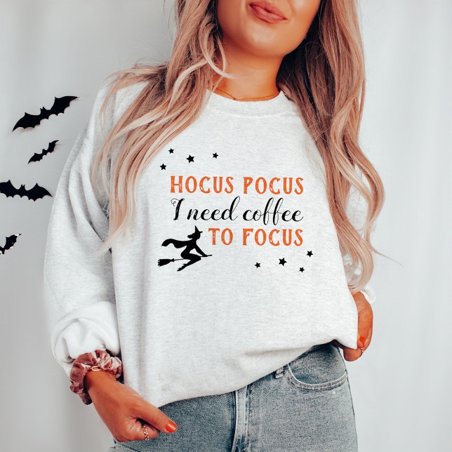 Sweatshirt Hocus Pocus Moderne Orange et Noir Halloween (Créateur téléchargé)
