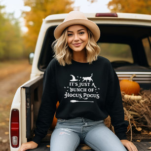 Sweatshirt Hocus Pocus Sorcière Chat Noir Femme Halloween
