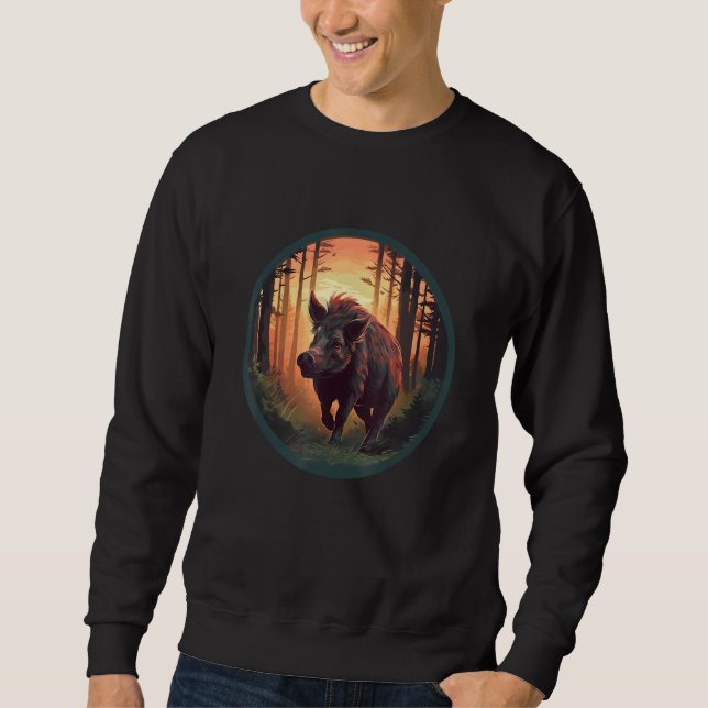 Sweatshirt Hog Exterminator Quote for Boar Hunting (Devant)