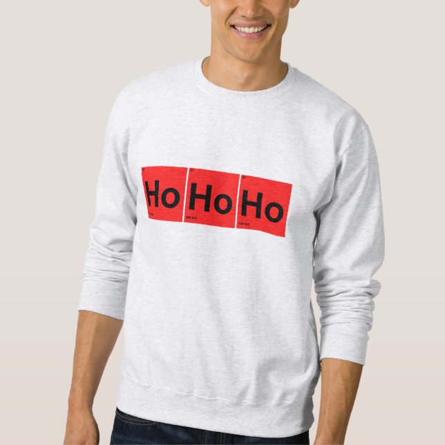 Sweatshirt HoHoHo Élément périodique Engrenage de Noël (Devant)