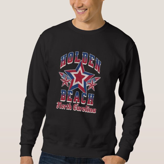 Sweatshirt Holden Beach, NC Beachting Summertime Patriotic G (Devant)