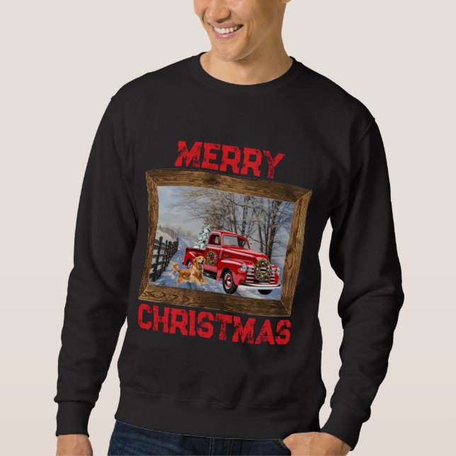 Sweatshirt Holiday Christmas Sweater Country Farm Scene (Devant)