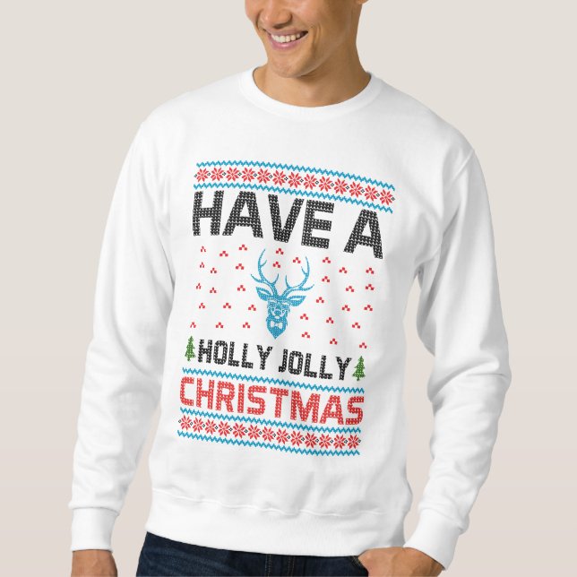 Sweatshirt Holly Jolly Christmas (Devant)