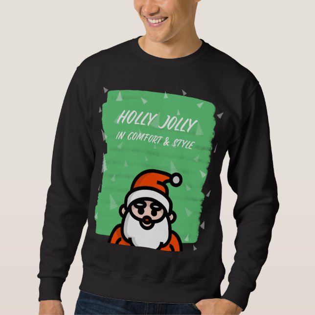 Sweatshirt Holly Jolly dans le confort et le style Noël (Devant)