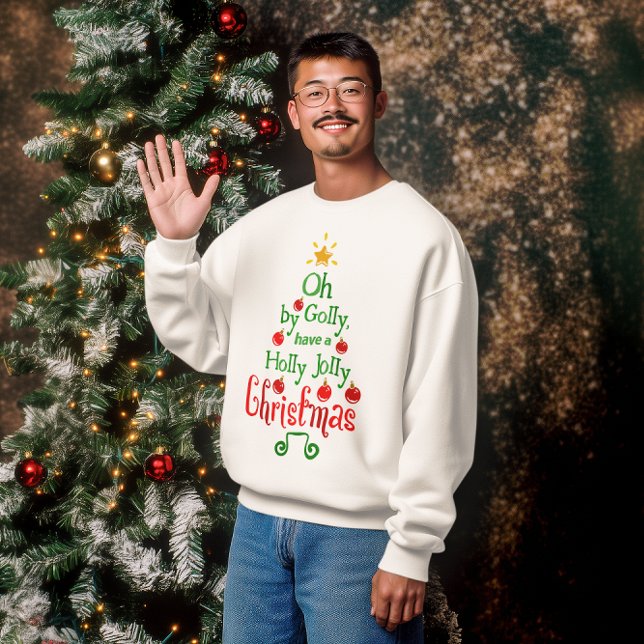 Sweatshirt Holly Jolly Typographie de Noël Chanson classique (Holly Jolly Christmas Typography Classic Song sweatshirt)