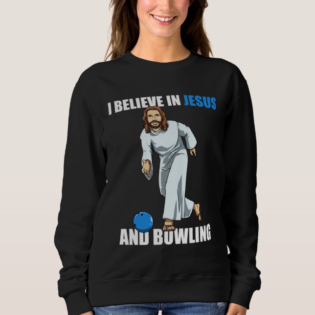 Sweatshirt Holy Strike  Bowling Jesus  2 (Devant)