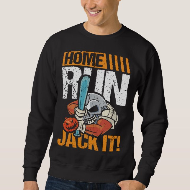 Sweatshirt Home run jack it baseball player and baseball (Devant)