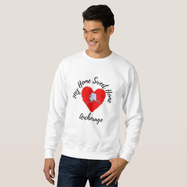 Sweatshirt Home Sweet Home Anchorage (Devant entier)