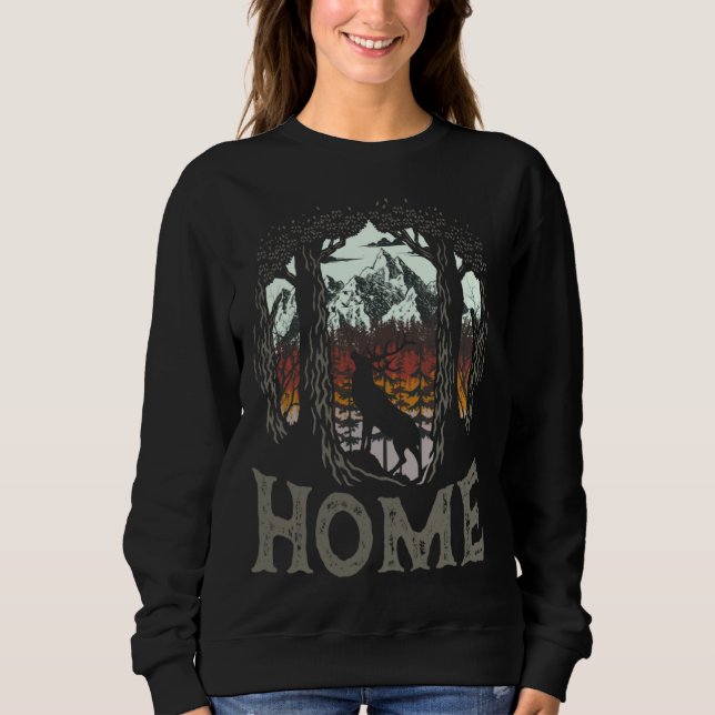Sweatshirt Home  Wilderness Landscape Camping Outdoor   4 (Devant)