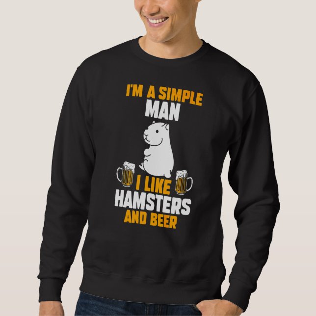 Sweatshirt Homens Beer Hamster (Devant)