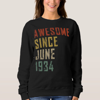 Sweatshirt Homme 88 Ans Awesome Depuis Juin 1934 88th Bir