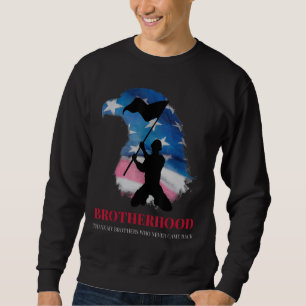 Sweatshirt Homme American Flag Fraternité Soldier Ils Neve