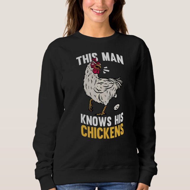 Sweatshirt Homme Cet Homme Connaît Son Poulet Volaille Agrico (Devant)