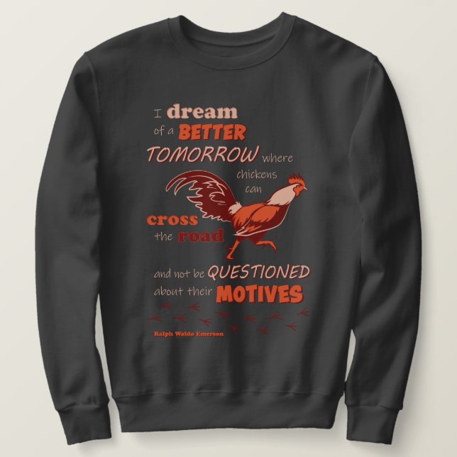 Sweatshirt homme citation de poulet (Design devant)