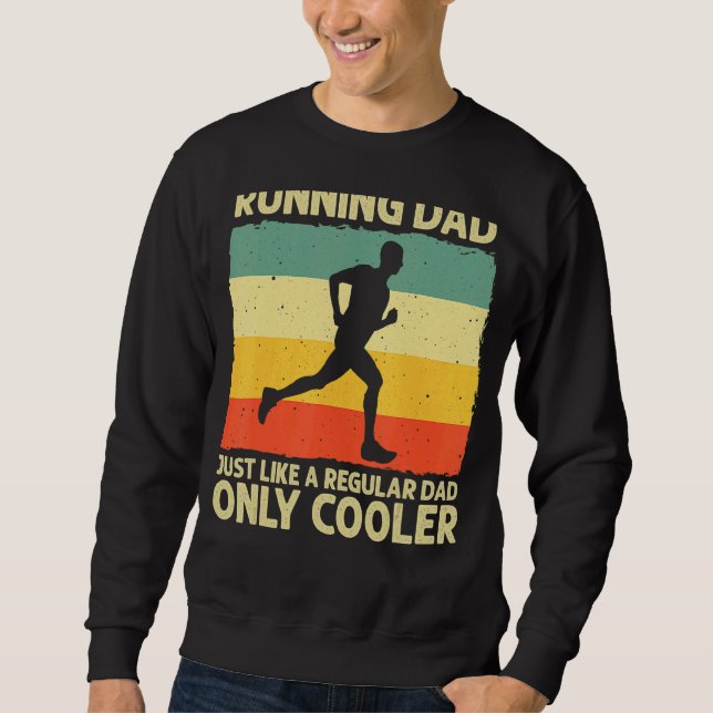 Sweatshirt Homme Coureur Pour Homme Papa Marathon Coureur Ent (Devant)