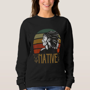 Sweatshirt Homme de la tribu indigène amérindienne rétro vint