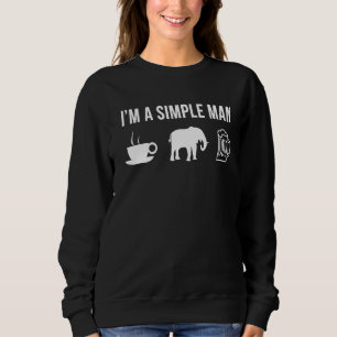 Sweatshirt Homme drôle d'éléphant animal soigneur de zoo faun