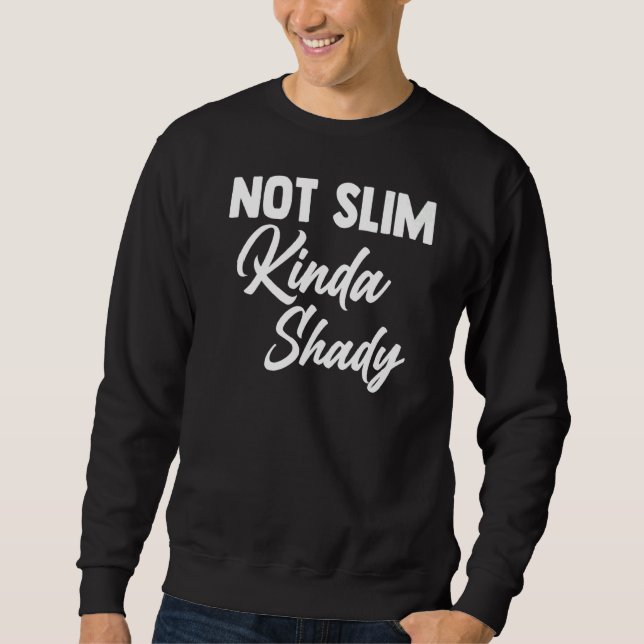 Sweatshirt Homme Entraînement Femme Fitness Pas Slim Kinda Om (Devant)