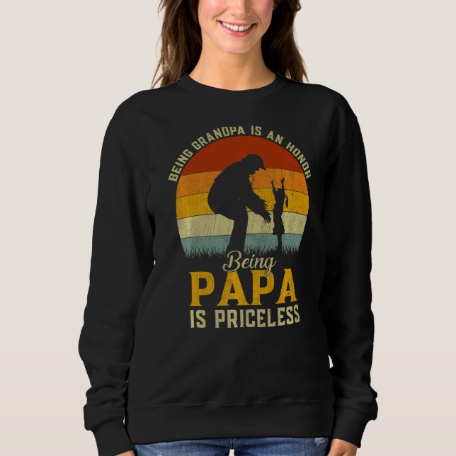 Sweatshirt Homme Être Grand-Père Est Un Papa Honneur Papa Pri (Devant)