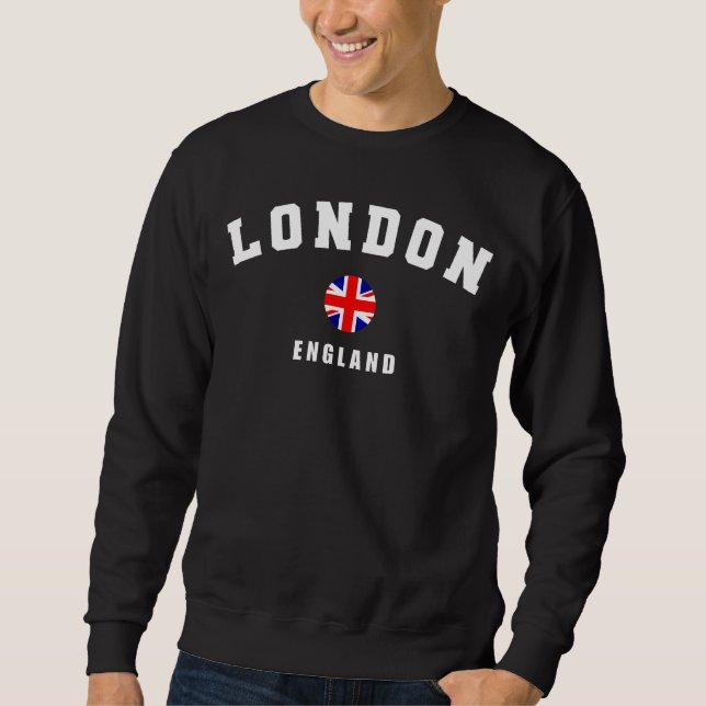 Sweatshirt homme Londres Angleterre et drapeau bri (Devant)