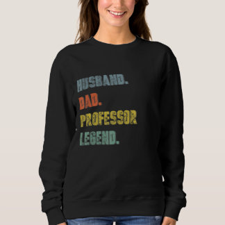Sweatshirt Homme Mari papa Professeur Légende Père Vintage