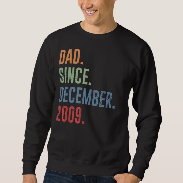 Sweatshirt Homme Papa depuis décembre 2009 (Devant)
