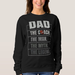 Sweatshirt Homme Rugby Coach Papa Homme Mythe Légende Rugby P