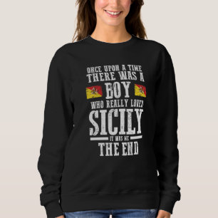 Sweatshirt Homme Sicile Drapeau sicilien  