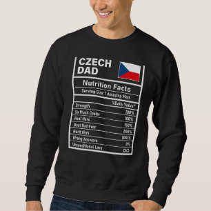 Sweatshirt Homme Tchèque Papa Nutrition Fiches Fête des pères