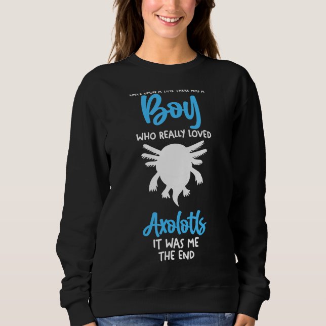 Sweatshirt Homme Un Garçon Qui Aime Axolotl (Devant)