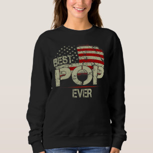 Sweatshirt Homme Vintage Meilleur Pop Jamais Avec Nous Americ