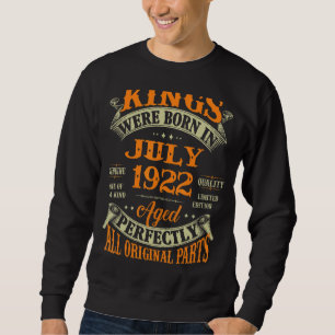 Sweatshirt Hommes 100e Anniversaire Des Rois Nés En Juillet 1