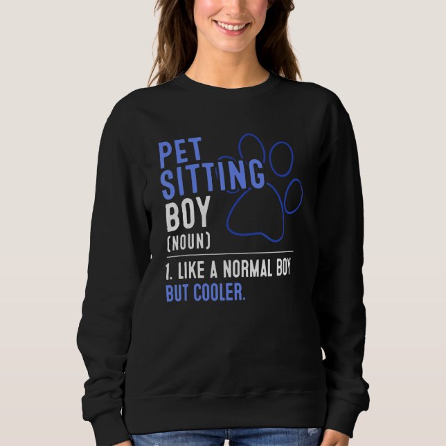 Sweatshirt Hommes Animaux Assis Garçon Comme Un Garçon Normal (Devant)
