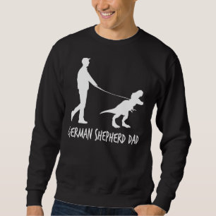 Sweatshirt Hommes Berger Allemand Papa Dinosaur Gsd Propriéta