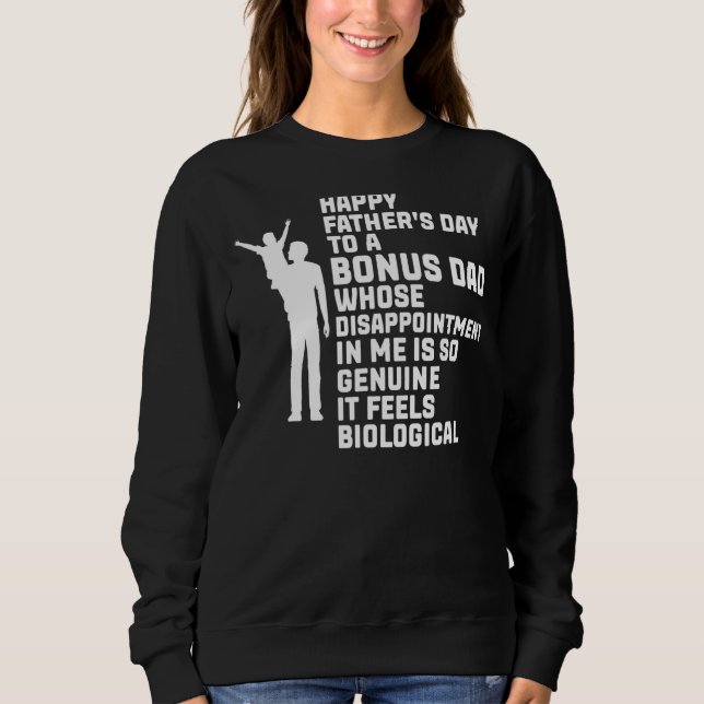 Sweatshirt Hommes Bonne Fête des pères À Un Père Bonus Stepda (Devant)