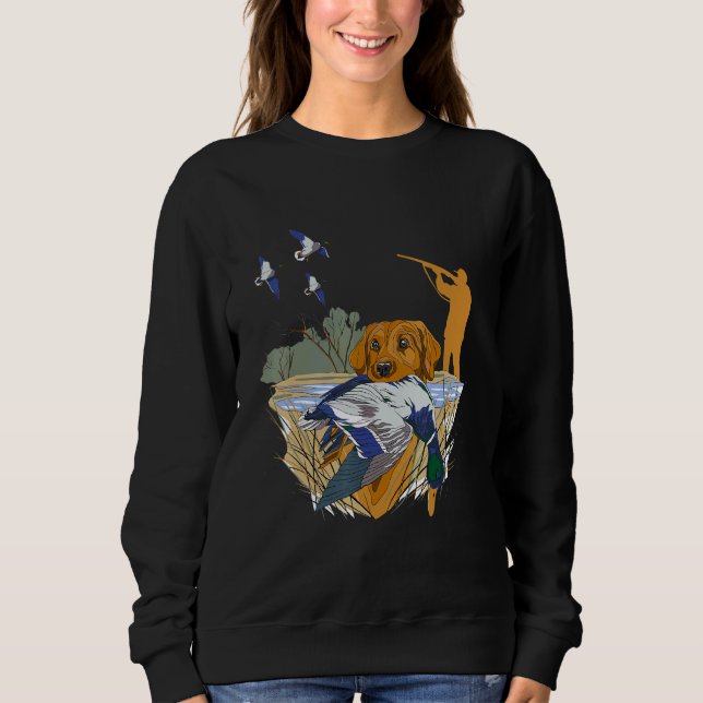 Sweatshirt Hommes Chasse À La Chasse Pour Le Canard Appel Sur (Devant)