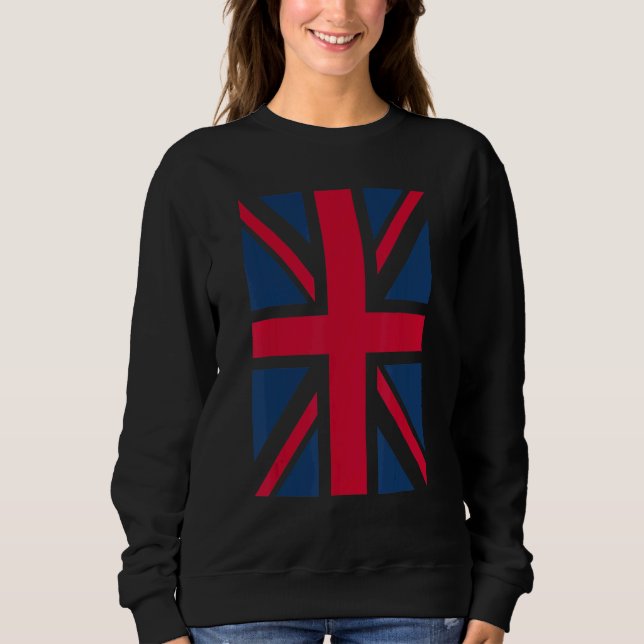 Sweatshirt Hommes Cool anglais Vertical Anglais Union Jack Fl (Devant)