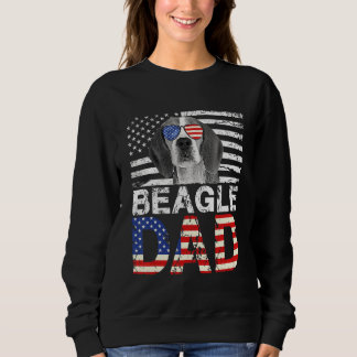 Sweatshirt Hommes Cool Beagle Papa Usa Drapeau Patriotique Pè