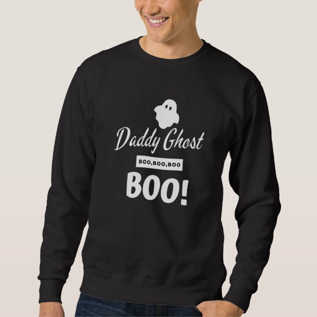 Sweatshirt Hommes Daddy Ghost Halloween (Devant)