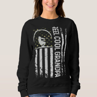 Sweatshirt Hommes Drapeau Patriotique Reel Cool Grand-pa Pour