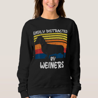 Sweatshirt Hommes Facilement Distrait Par Weiners Weiner Chie