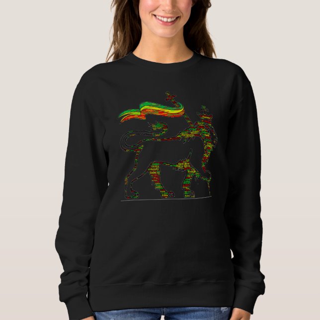 Sweatshirt Hommes Femmes Rastafarian Pride Reggae Rasta Lion  (Devant)