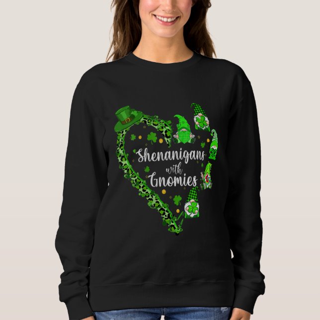Sweatshirt Hommes Femmes Saint Patrick's Day Shenanigans with (Devant)