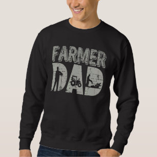 Sweatshirt Hommes Fermier Papa Fermier Fête des pères Tracto