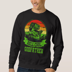 Sweatshirt Hommes Fête des Père Pêche Vintage Roue Cool Godfa